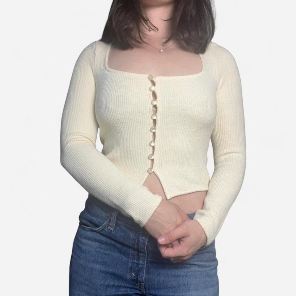 Pilcro Pearly Cardigan
